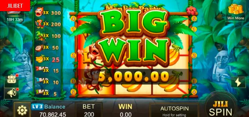 Bet646 Monkey Party Slot Machine Big Win